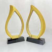 Trophées de cristal imprimés en couleur de feuille d'impression 3D logo personnalisé trophée de récompense de cristal vierge créatif récompense de cristal de sublimation