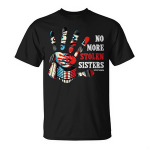 No More Stolen Sisters Stop Mmiw Camiseta negra unisex talla mediana para adultos - Product Image 2