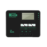 Contrôleur solaire MPPT SMUXI M2420N 20A 12/24V avec écran LCD, efficacité de 98%, écran tactile, contrôle par application, certifié ROHS, 30A nominal, 100V