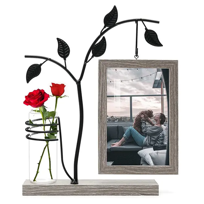 Рамки для картин, цветочные растения, плавающая двухсторонняя стеклянная ваза, столешница для офиса, Декор, подарок на день Святого Валентина, свадьбу