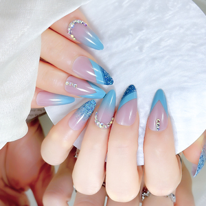 24 <span class=keywords><strong>Uñas</strong></span> Postizas <span class=keywords><strong>de</strong></span> <span class=keywords><strong>Gel</strong></span> 3D con Pedrería Rosa, Estilo Stiletto Mediano, Puntas <span class=keywords><strong>de</strong></span> <span class=keywords><strong>Uñas</strong></span> <span class=keywords><strong>de</strong></span> ABS - Product Image 6
