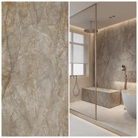 Carrelage en porcelaine antique glacé veiné marbre taupe 600x1200mm, antidérapant, surface durable, pour murs et sols, cuisine, salle de bain, douche