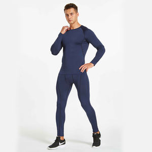 Set da 2 Pezzi di Abbigliamento Termico a Compressione per Uomo, Materiale Antibatterico in Poliestere/Spandex - Product Image 2