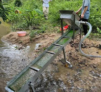 Mini-machine portable de traitement de l'or pour la récupération des fines particules d'or alluvionnaire de rivière, avec bac de lavage et moteur PLC haute performance