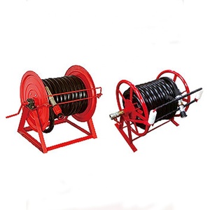 Red Painted Steel Reel with Swinging Rubber <strong>Fire</strong> Hose Reel <strong>Drum</strong> - Product Image 1