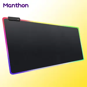 Большой резиновый RGB-коврик для мыши с принтом логотипа под заказ, размер XL, XXL