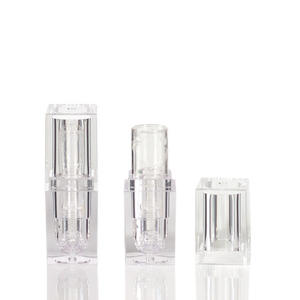 Tube à lèvres vide en plastique de 3,5 ml, orange transparent, tube à baume à lèvres DIY, bouchon à vis, estampage à chaud, brillant à lèvres, masque facial, haute qualité - Product Image 4