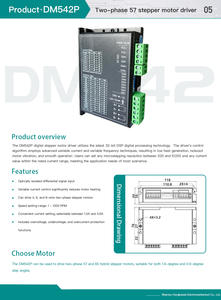 DM542P ไดร์เวอร์สเต็ปมอเตอร์ดิจิตอล2P DC20-50V 210W ปรับได้ป้องกันหลายอย่างสำหรับเครื่องพิมพ์3D เครื่องทำเครื่องหมายเลเซอร์อัตโนมัติ - Product Image 3