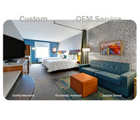 Solution clé en main pour hôtel Hilton, tailles personnalisables, mobilier de chambre d'hôtel moderne et écologique