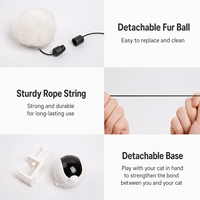 Juguete Eléctrico Automático Ajustable con Bola Interactiva para Gatos, Suministros para Mascotas, Caja de Juego para Gatos y Perros