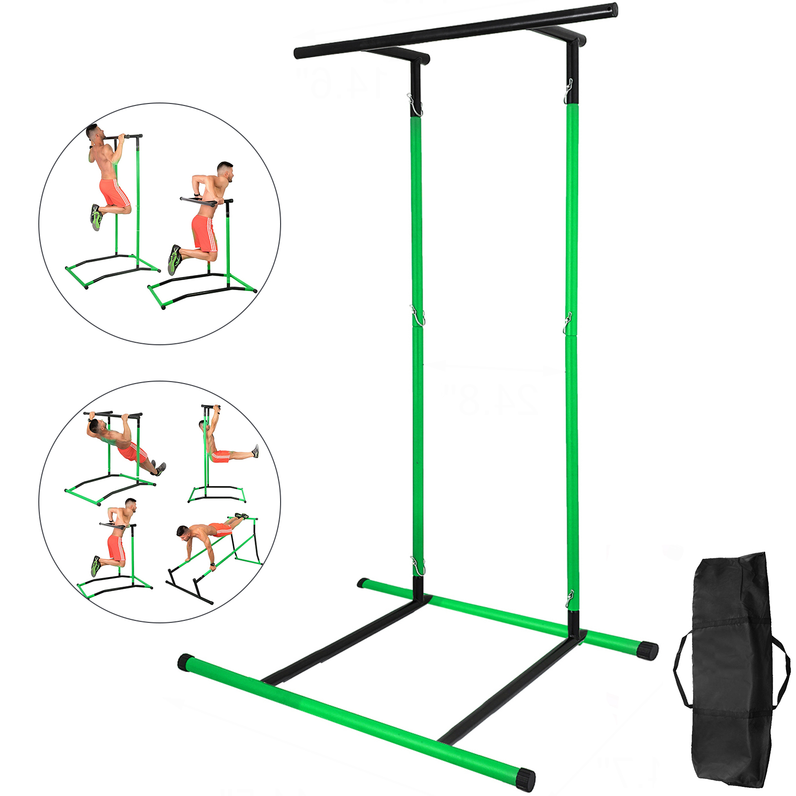 Pull-up bar and arm rests for performing pull-ups dips ,squats power tower