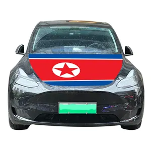 Groothandel 120X150Cm Noord-Korea Auto Kap Covers Vlag Betaalbare Slijtvaste En Duurzame Auto Motorkap Cover