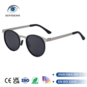 Polarized Phantos Sunglasses for Urban Business Travel Social with <strong>TAC</strong> Lens Textured Metal Bridge Lightweight Classy Eyewear - Product Image 1
