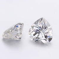 Diamante de Moissanita Sintética con Forma Elegante, 1 Quilate, Color DEF, Claridad VVS, Corte Corazón Excelente, Gema Suelta