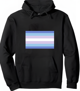 Felpa con Cappuccio in Seta con Logo LGBT Pride Personalizzato Arcobaleno, Design Bigender (Più <span class=keywords><strong>Maschile</strong></span>) - Product Image 1