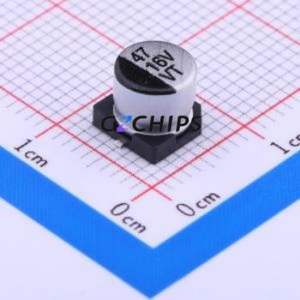 Condensateur électrolytique en aluminium SMD VT1C470M-CRE54, SMD, D6.3xL5.4mm 47uF 20% 16V 6.3mm - Product Image 1