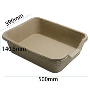 Pâte de bois écologique Matériau en papier jetable Bacs à litière pour chat Bacs à litière pour voyage intérieur Petits animaux - Product Image 3
