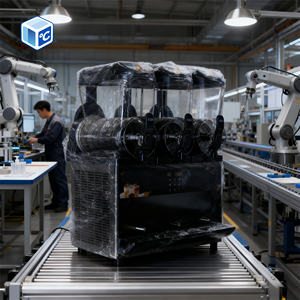 Machine à slush CE ETL, machine à boissons glacées Ninja, machine à slush en acier inoxydable de 12 L, machine à boissons glacées à 3 saveurs - Product Image 1