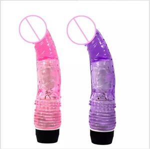 Sex Toys Factory Direct Wholesale Hot Sale Cheap Eco-Friendly Waterproof IPX6 Unisex Single Speed <b>Vibrator</b> Jelly Crystal Dildo - Product Image 2