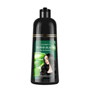 Meilleur vendeur naturel changement de couleur de cheveux gris en herbe noire teinture de cheveux naturels shampoing pour cheveux noirs
