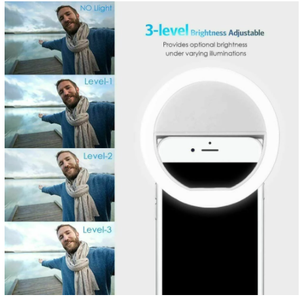 Selfie LED Ring Fill Light telefono portatile 28 LED Selfie Light 3 Level lighting Clip ad anello emettitore di luce per <span class=keywords><strong>Xiaomi</strong></span> IPhone - Product Image 6