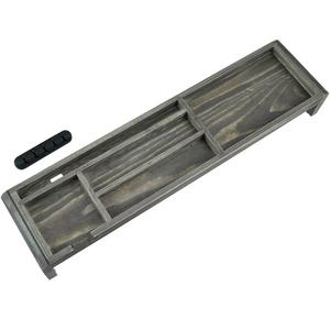 Wooden Keyboard Tray Stand With Storage Compartments For <b>Desk</b> Organization And <b>Space</b> <b>Saving</b> - Product Image 3