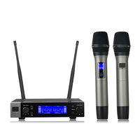 VM200 UHF Double 2 canaux Microphone sans fil Dynacord Transmission longue distance Système sans fil Micro pour performance scénique