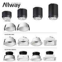 Spot LED encastrable modulaire de haute qualité pour bureau, maison, hôtel, plafond, orientable, COB 5W 9W 12W 18W