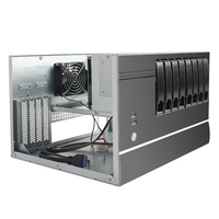 Casing Server Penyimpanan Cloud NAS 8-Bay Macase HTPC Aluminium dengan 4 Slot Ekspansi PCI-E, Chassis Industrial, Produk Stok