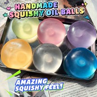Jouet à presser réaliste à texture Vaseline, boule anti-stress malléable à l'huile de coco, jouet sensoriel doux et souple non rebondissant pour le soulagement du stress