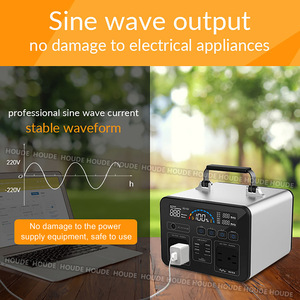 500W/1000W Portable Power Station, MPPT <b>Solar</b> Energy Storage Supply With Flashlight for <b>Mobile</b> Emergency 500 Pure Sine Wave Powe - Product Image 3