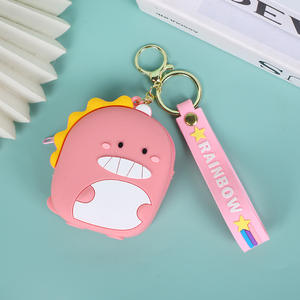 Factory Wholesale Dinosaur Silicone Wallet Cartoon Waterproof <b>Clear</b> Zipper for Jewelry Earphones USB Cables <b>Travel</b> <b>Toiletries</b> - Product Image 5