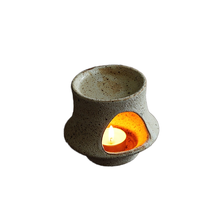 Porte-bougie aromatique médiéval en céramique, style chinois, texture grainée rétro scandinave