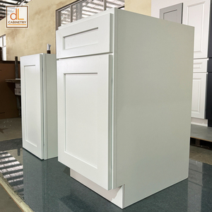 Gabinete de América del Norte Almacén RTA White Shaker Gabinetes de cocina para renovación de apartamentos Cajón completo Bisagra deslizante - Product Image 3