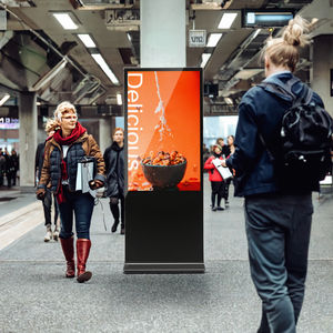 Pantalla Digital de Señalización con Pantalla Táctil Interior Android de 43 Pulgadas, Reproductor de Video Publicitario LCD 4K con Soporte de Pie - Product Image 3