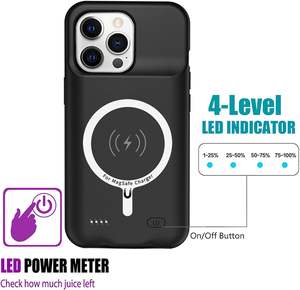 Estuche de Carga Inalámbrica Magnética para iPhone 16 Pro Max/15 Pro Max/14/13/12 con Entrada USB-C, Protección Contra Sobrecargas y Banco de Energía - Product Image 5