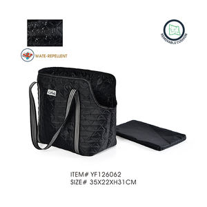 Desain baru kualitas tinggi luar ruangan hewan peliharaan kucing perlengkapan kain oxford hitam quilting murah anak anjing kucing tas selempang - Product Image 2