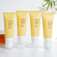 Tubes en plastique personnalisés colorés en gros pour cosmétiques, crème corporelle et lotion, 180 ml, avec bouchons à vis transparents et plusieurs têtes de massage corporel