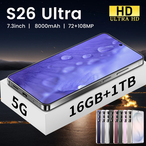 โทรศัพท์มือถือรุ่น S26-Ultra 5G ระบบปฏิบัติการ Android 15 หน้าจอ <span class=keywords><strong>7</strong></span>.3 นิ้ว ความละเอียด 1440*3040 กล้องคู่ 72 และ 108 ล้านพิกเซล แบตเตอรี่ 8000mAh ใช้งานได้นาน สมาร์ทโฟน - Product Image 5