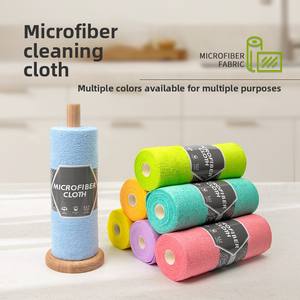 Paresseux Cuisine Microfibre Absorbant Polyester Serviette Rouleau Vaisselle et Verres Nettoyage En Gros <span class=keywords><strong>Ménage</strong></span> Chiffon - Product Image 1