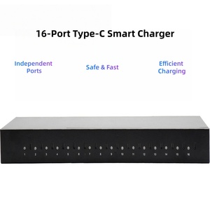 Hub Industri <span class=keywords><strong>USB</strong></span> 2.0 OEM 16 <span class=keywords><strong>Port</strong></span> Tipe C Transfer Data 480Mbps Output <span class=keywords><strong>Port</strong></span> Tunggal 200W 5V 2100mA Rak Logam untuk Pemasangan - Product Image 4