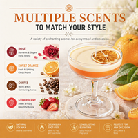 Vela Aromática Personalizada en Vaso de Cóctel, Vela de Martini de Cera de Soja con 9 Fragancias para Decoración del Hogar, Regalo, Venta al por Menor y Marca Privada