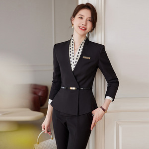Women's Professional Suit Set Long Sleeve Polyester Formal Wear Anti-Wrinkle Office Workwear - Product Image 4