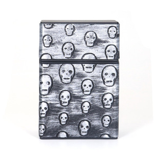 Étui à cigarettes en cuir poli coupe-vent <span class=keywords><strong>Shiru</strong></span> Classic Design pour homme, lot de 20, boîte de rangement portable à rabat - Product Image 4