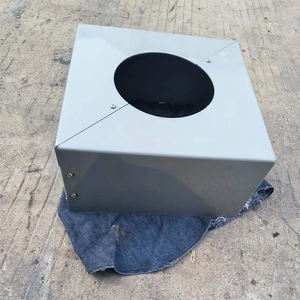 Cache-poteau d'éclairage décoratif <span class=keywords><strong>en</strong></span> deux parties, rond et carré, <span class=keywords><strong>en</strong></span> aluminium et acier, pour poteau de parking, avec enjoliveur de fixation - Product Image 4