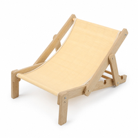 Chaise longue pliable en bambou pour chat, lit surélevé pour chat avec tapis en sisal, lit de repos rafraîchissant pour l'été pour chats d'intérieur