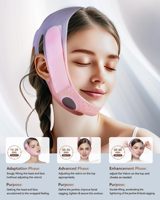 Masque facial sculptant en V léger et respirant avec logo personnalisé, sangle de menton en néoprène et polyester pour le raffermissement de la mâchoire