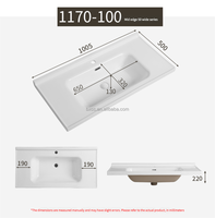 Nouvelle collection de lavabos doubles pour salle de bain, lavabos rectangulaires modernes, articles sanitaires en céramique