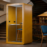 Cabine téléphonique de bureau moderne en acier modulaire insonorisée, studio d'enregistrement pour la maison, le bureau, les immeubles de bureaux et les écoles