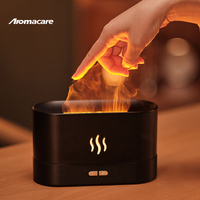 Aromacare Noir 180ml Lampe Led Parfum Aroma Huile Essentielle Simulation Flamme Aromathérapie Diffuseur D'air